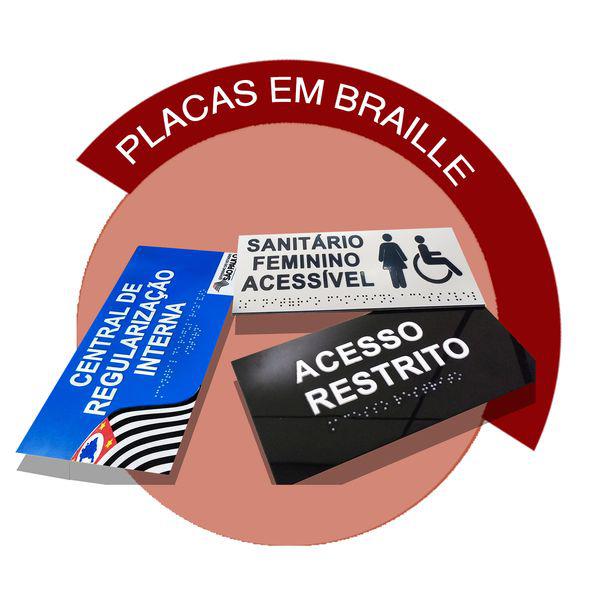 Placas em Braille