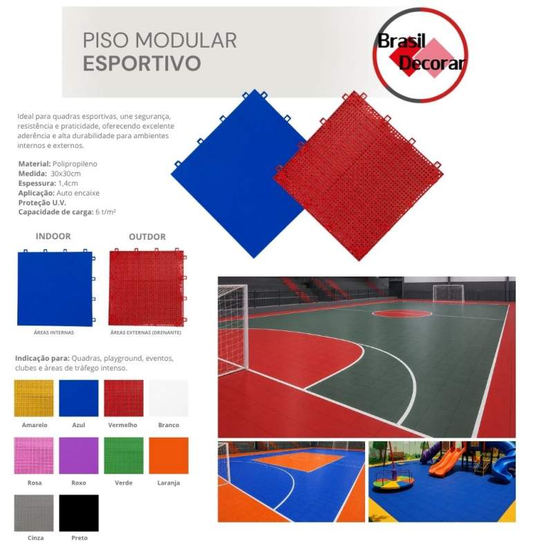 Imagem ilustrativa de Piso modular para quadra poliesportiva